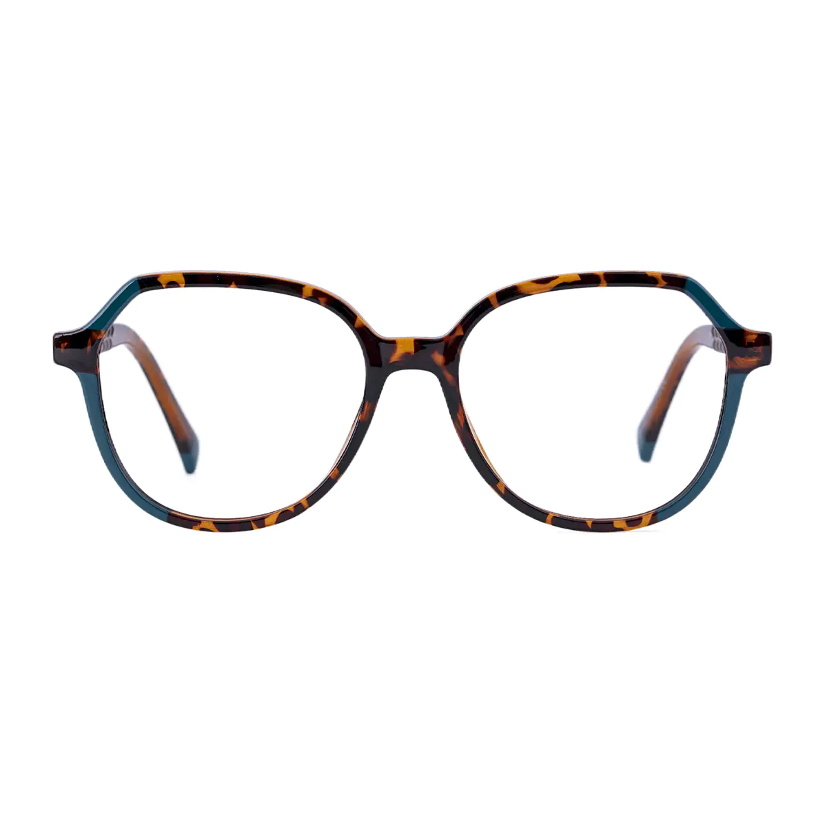 Geometric Blue/Tortoiseshell Eyeglasses