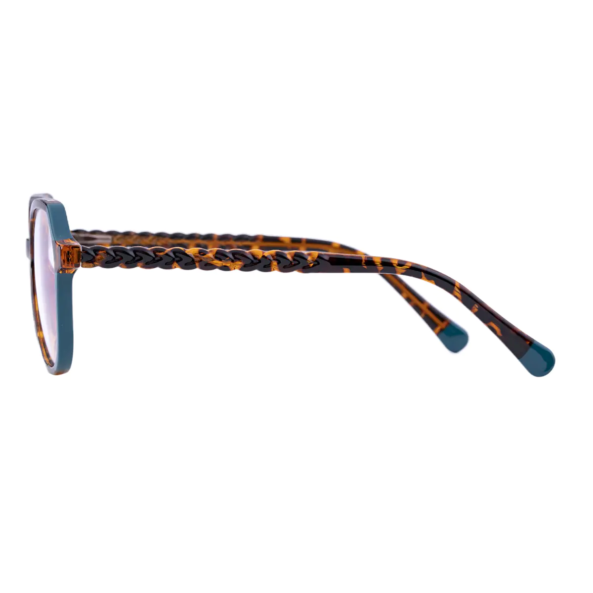 Geometric Blue/Tortoiseshell Eyeglasses