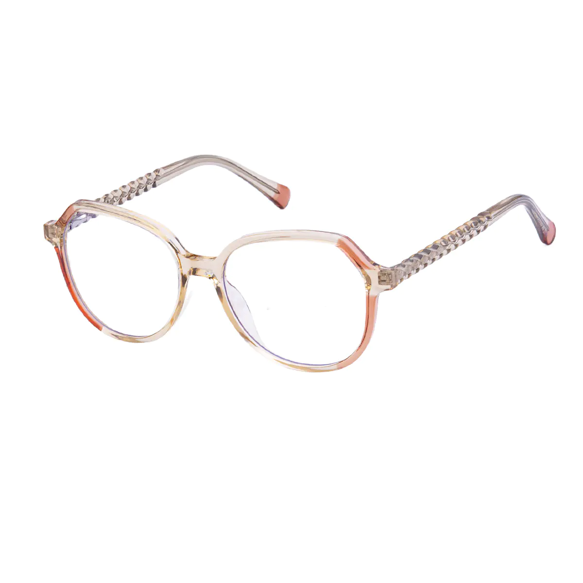 Geometric Cream Eyeglasses