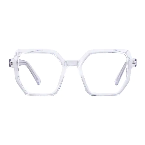Geometric Clear Eyeglasses