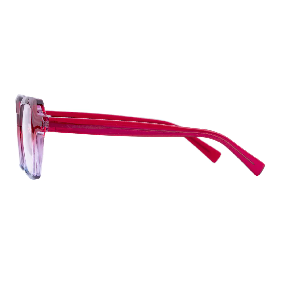 Geometric Red/Clear Eyeglasses