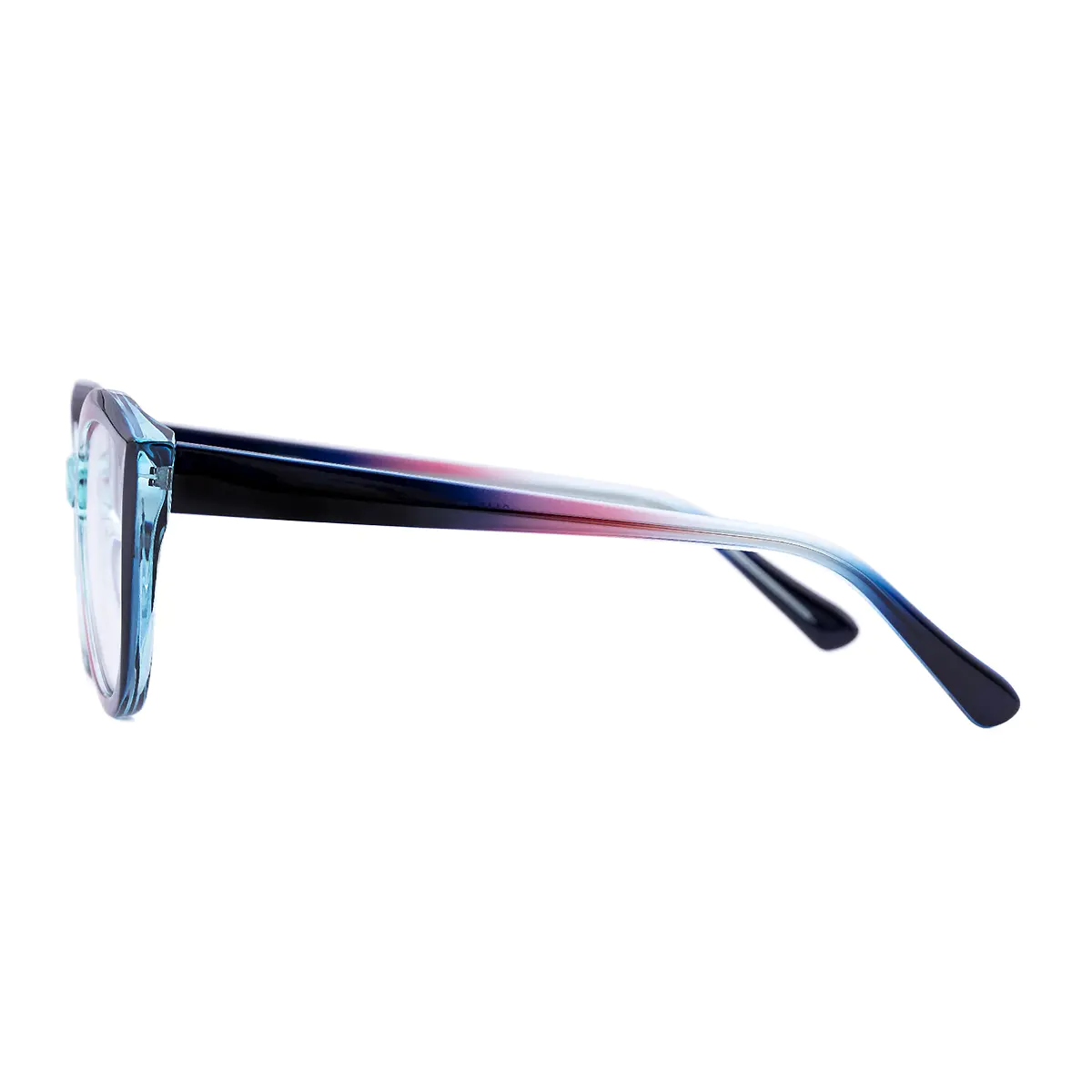 Oval Black/Red Eyeglasses