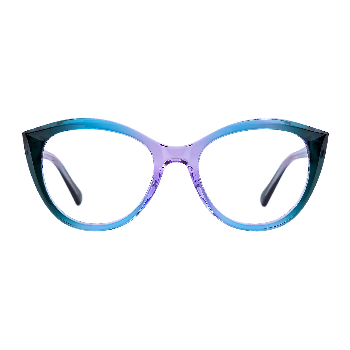 Oval Blue/Green Eyeglasses