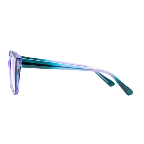 Oval Blue/Green Eyeglasses
