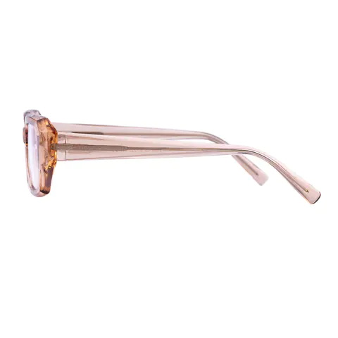 Rectangle Transparent Amber Eyeglasses