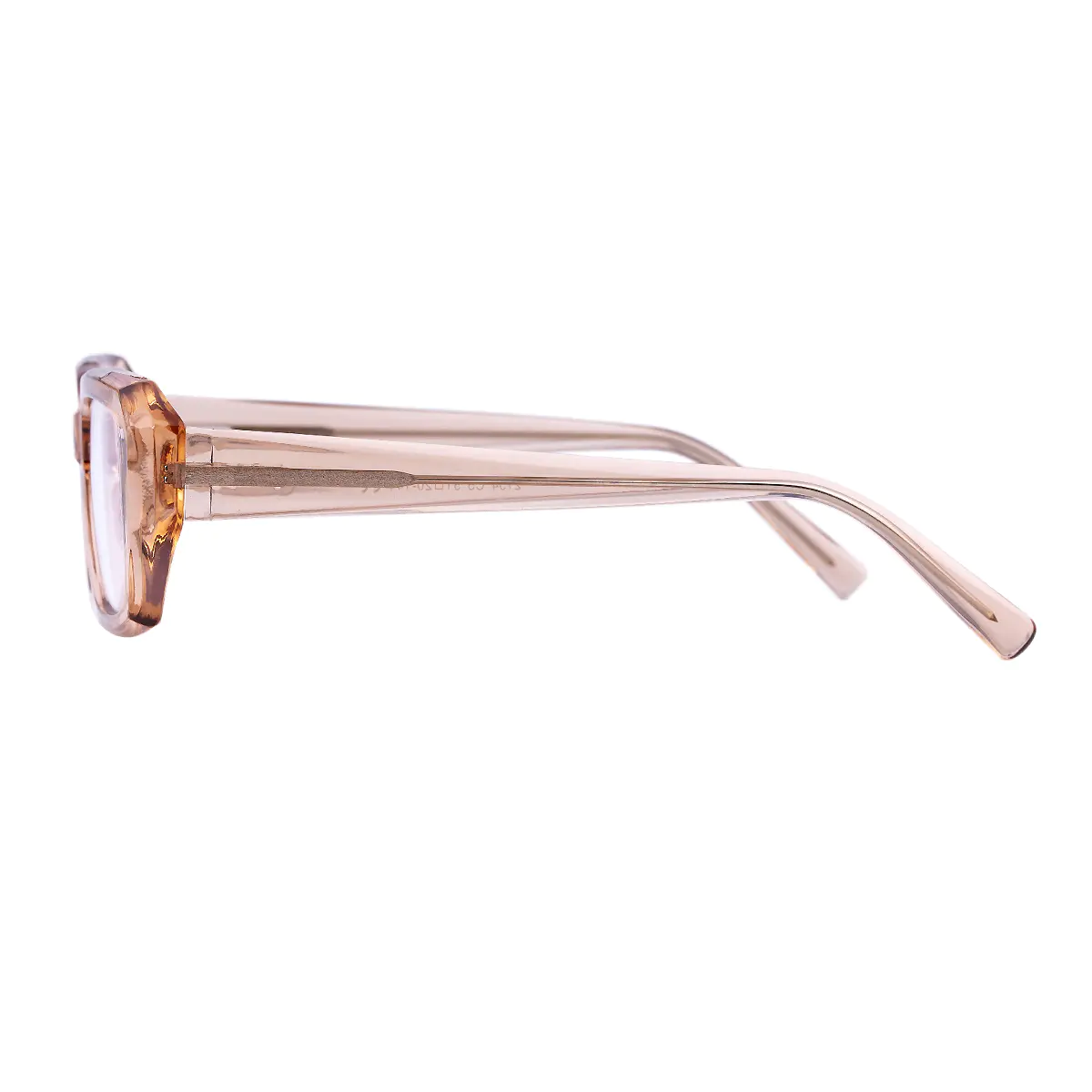Rectangle Transparent Amber Eyeglasses
