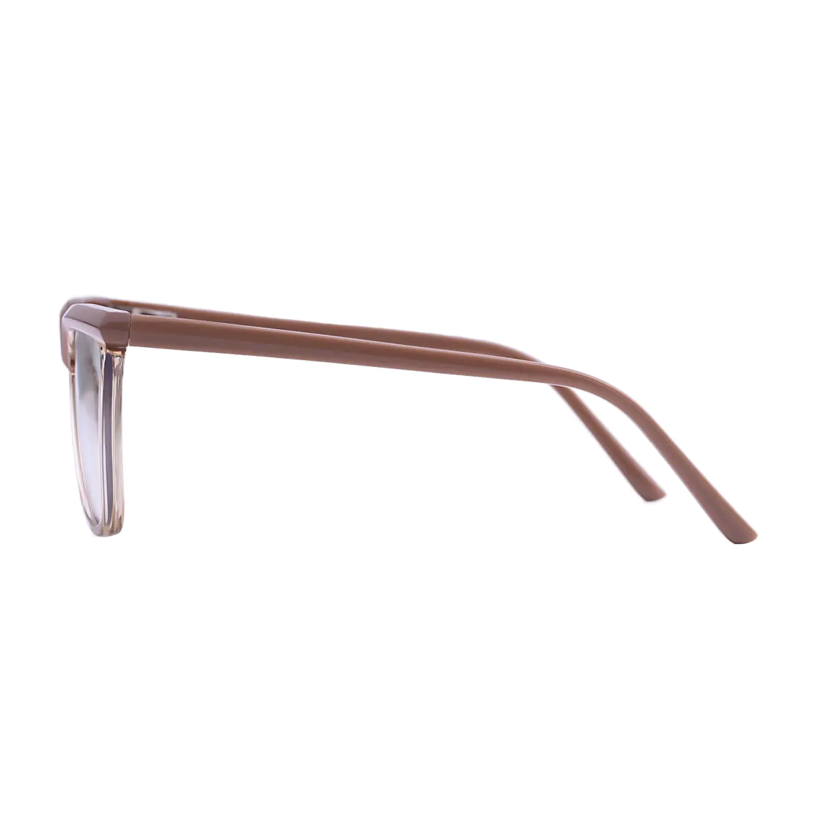 Square Light Brown Eyeglasses