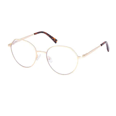 Geometric Gold Eyeglasses