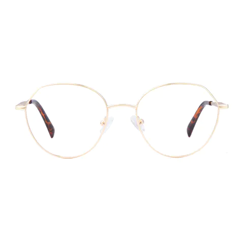 Geometric Gold Eyeglasses