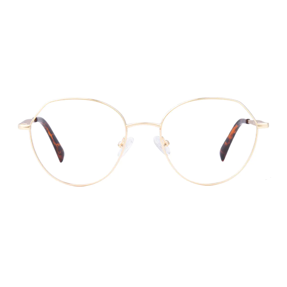 Geometric Gold Eyeglasses