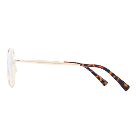 Geometric Gold Eyeglasses
