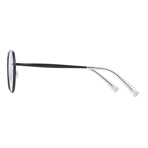 Geometric Matte Black Eyeglasses