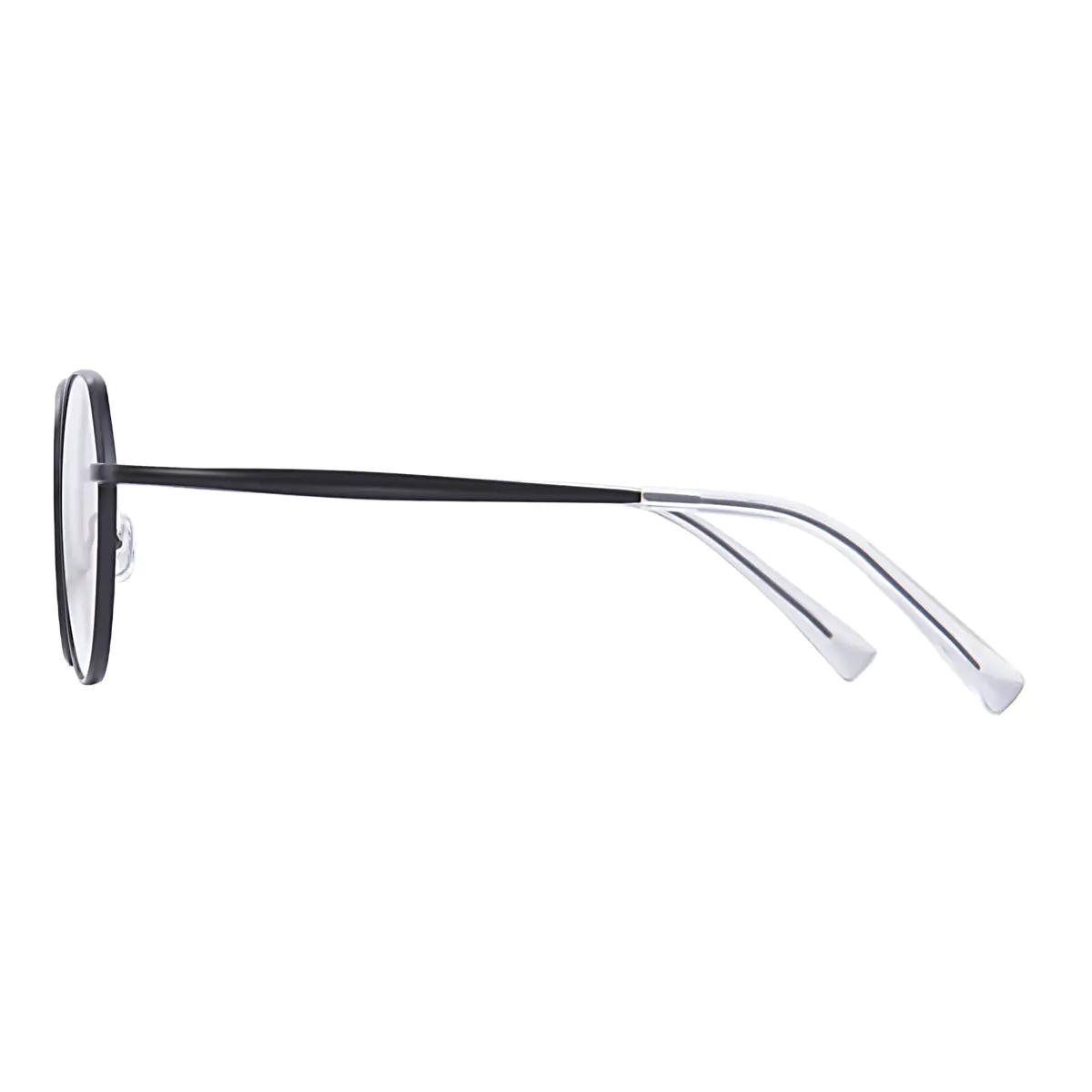 Geometric Matte Black Eyeglasses