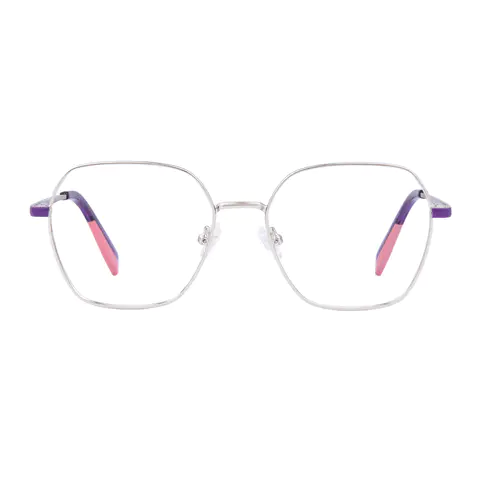 Square Silver Eyeglasses