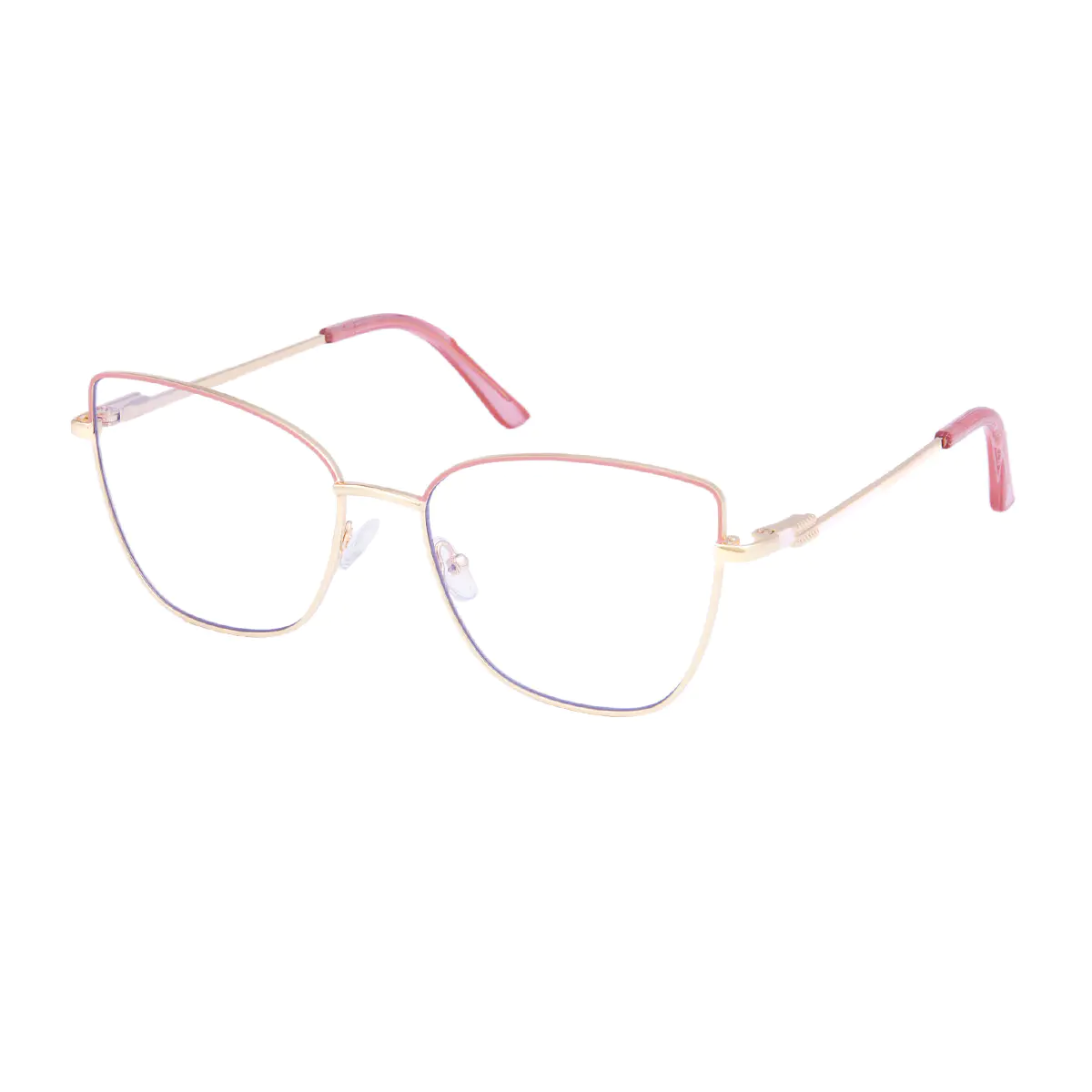 Square Pink/Gold Eyeglasses