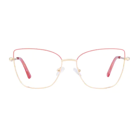 Square Pink/Gold Eyeglasses