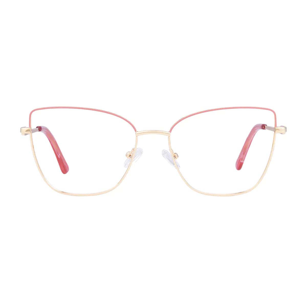 Square Pink/Gold Eyeglasses