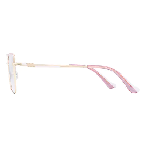 Square Pink/Gold Eyeglasses