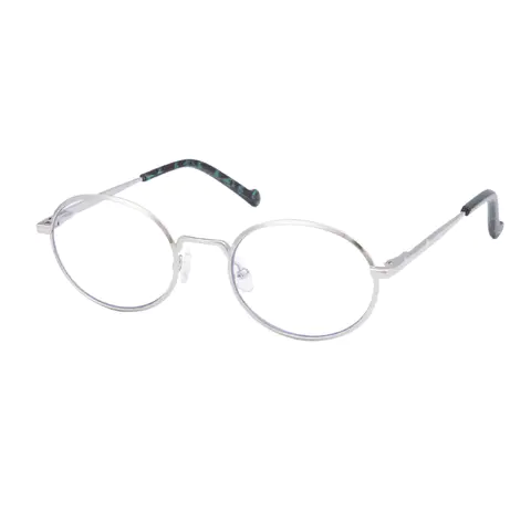 Oval Silver Eyeglasses