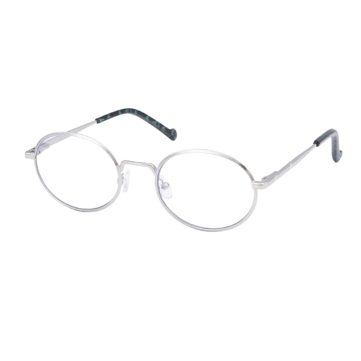 Oval Silver Eyeglasses