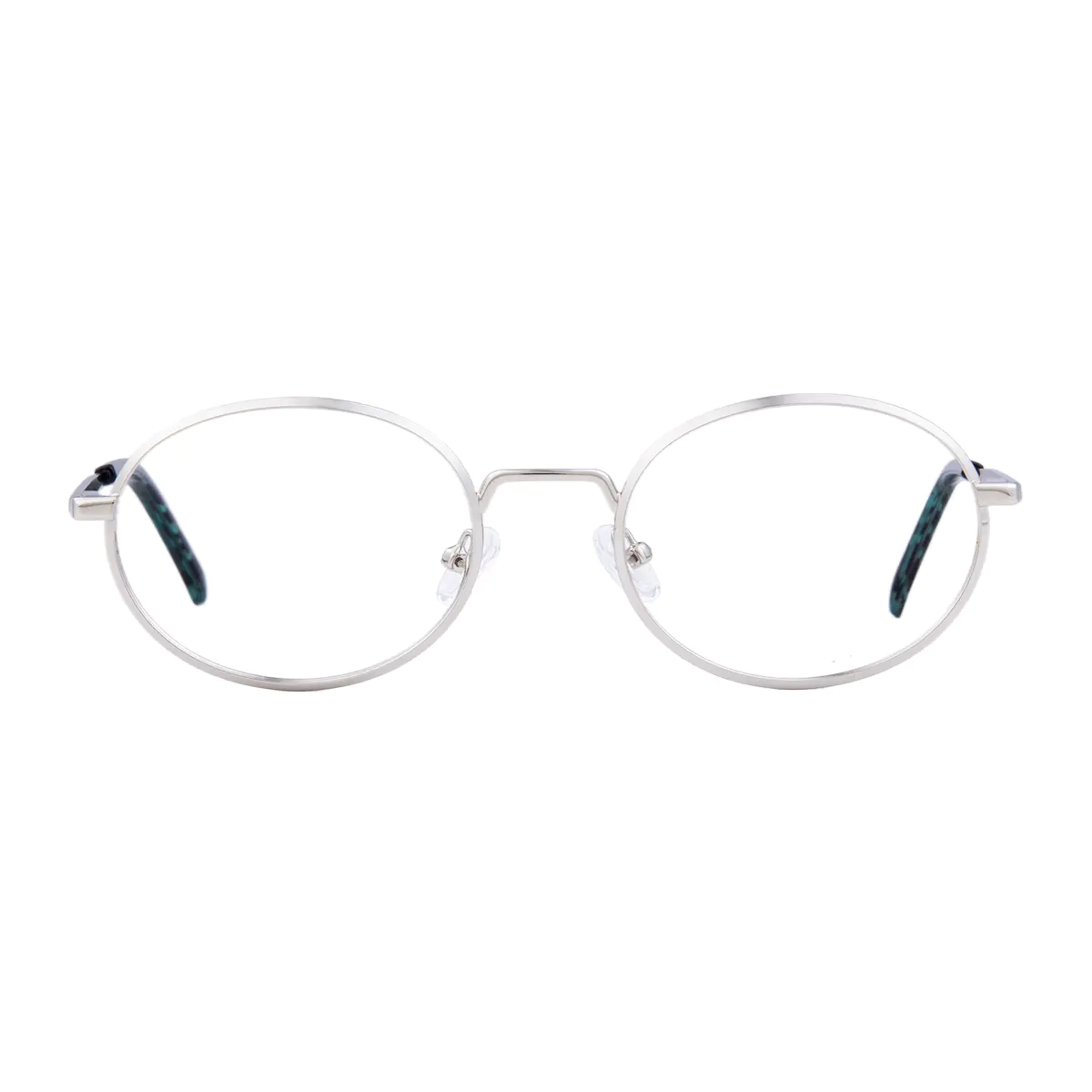 Oval Silver Eyeglasses