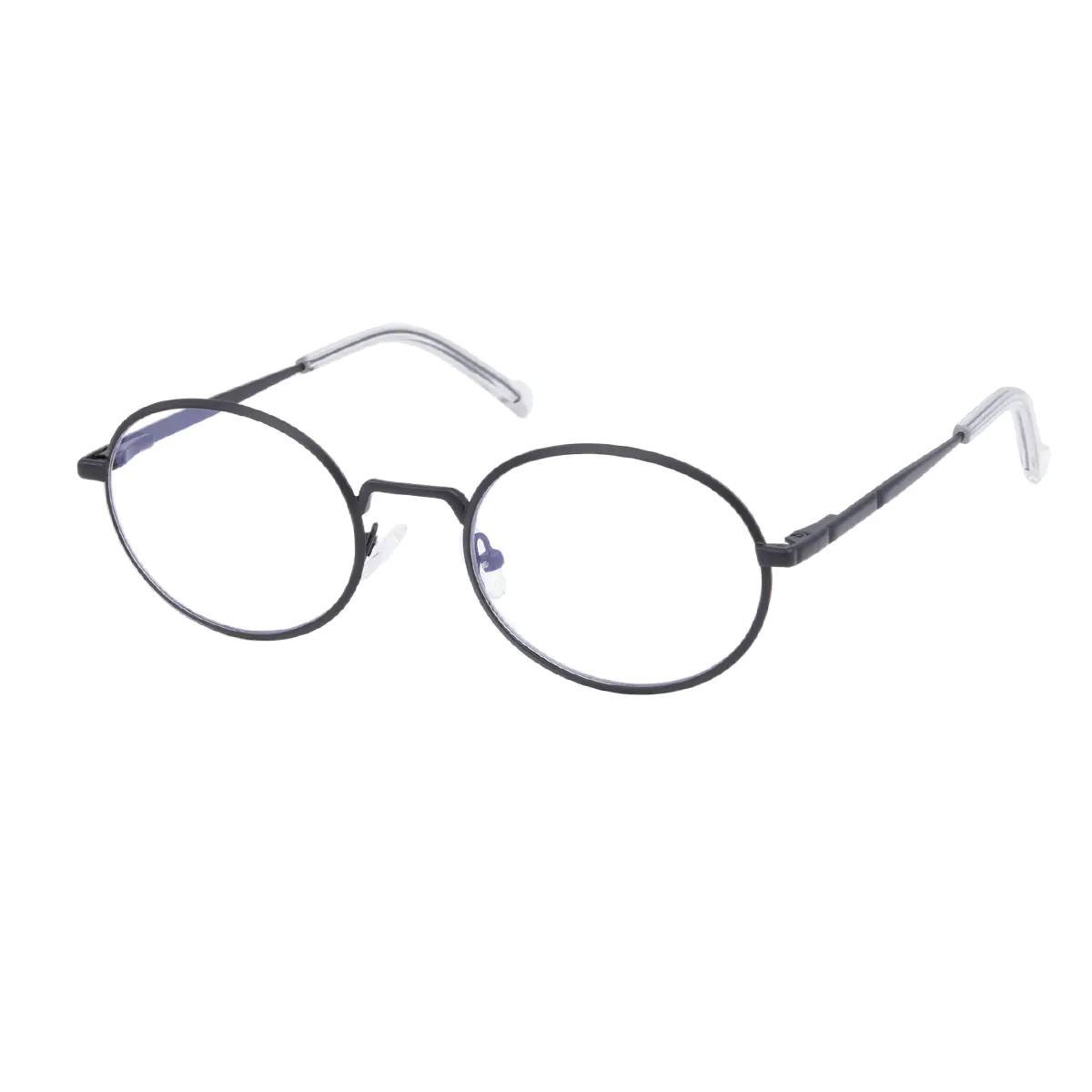 Oval Matte Black Eyeglasses