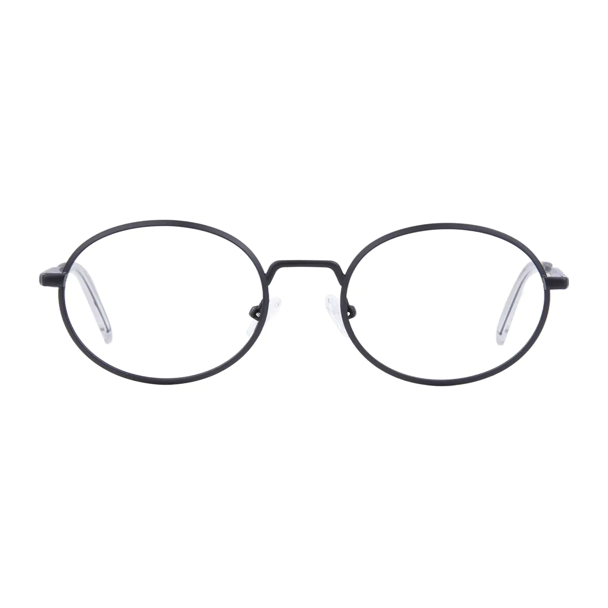 Oval Matte Black Eyeglasses