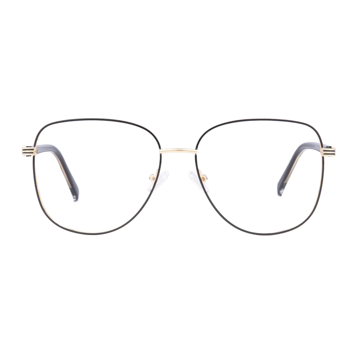 Square Black Gold Eyeglasses