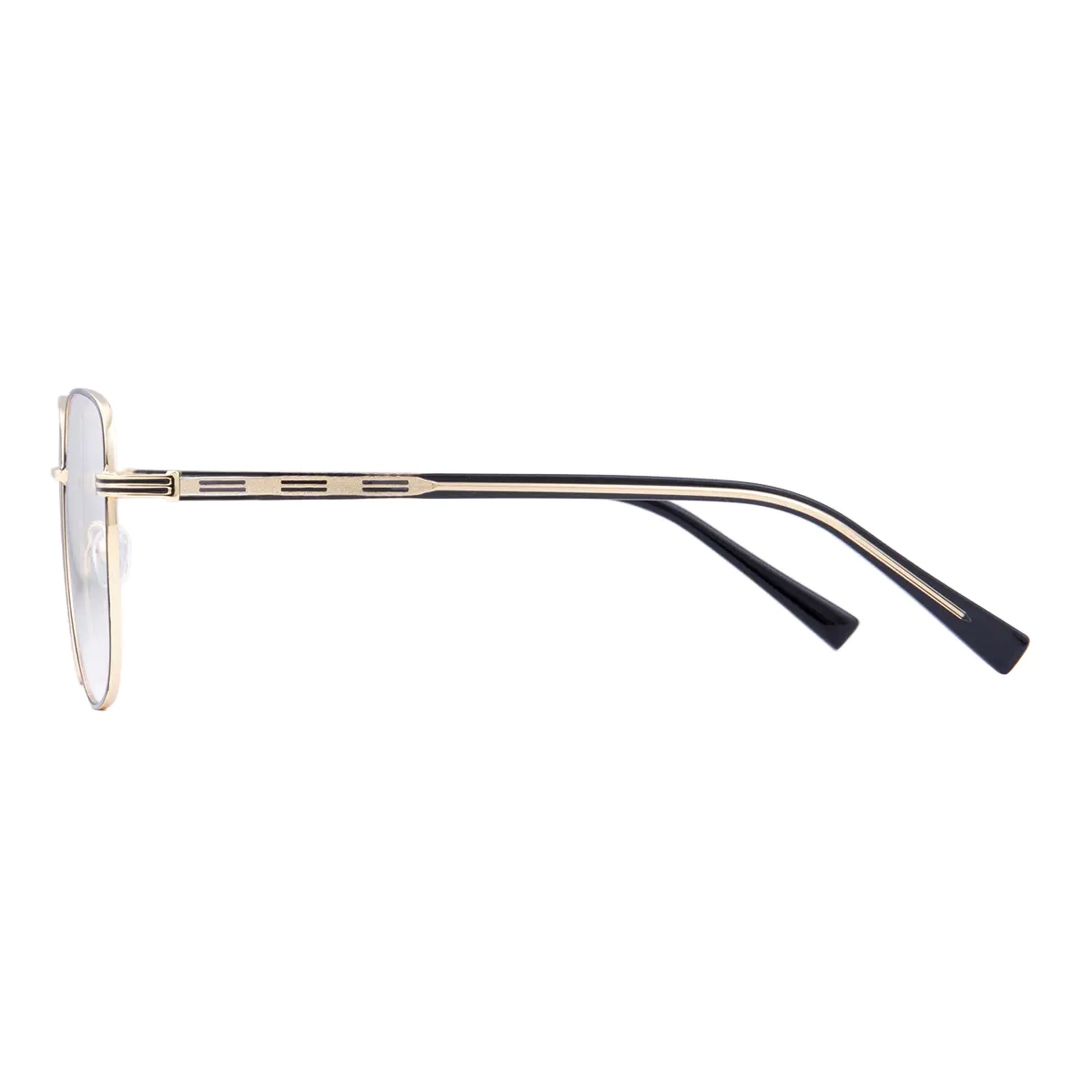 Square Black Gold Eyeglasses