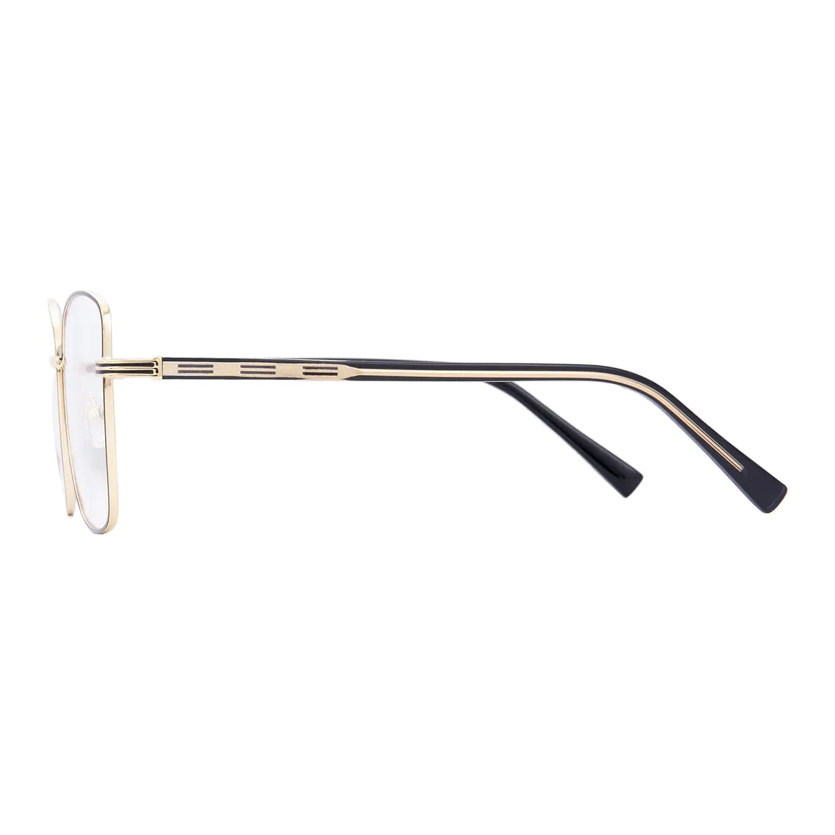Square Black Gold Eyeglasses