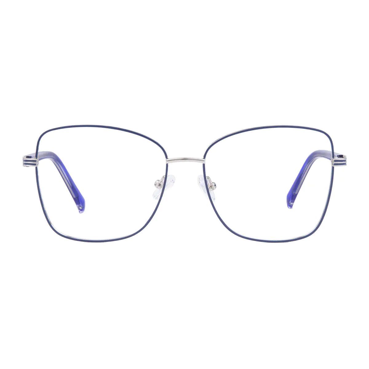 Square Blue/Silver Eyeglasses