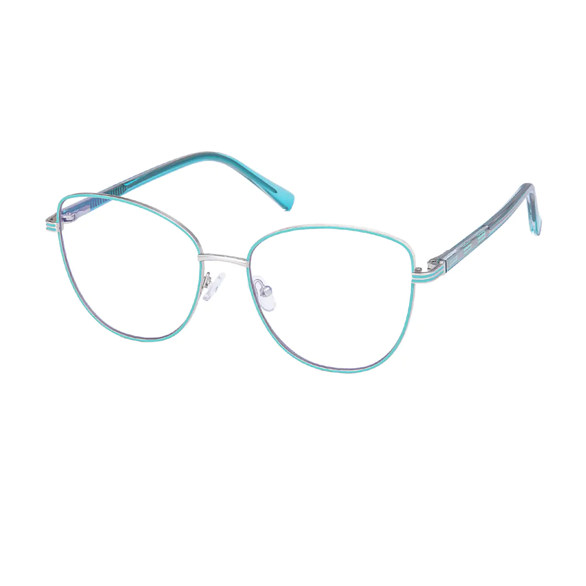Square Green/Silver Eyeglasses