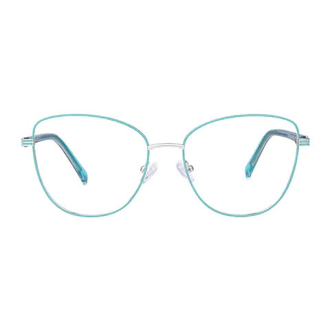 Square Green/Silver Eyeglasses