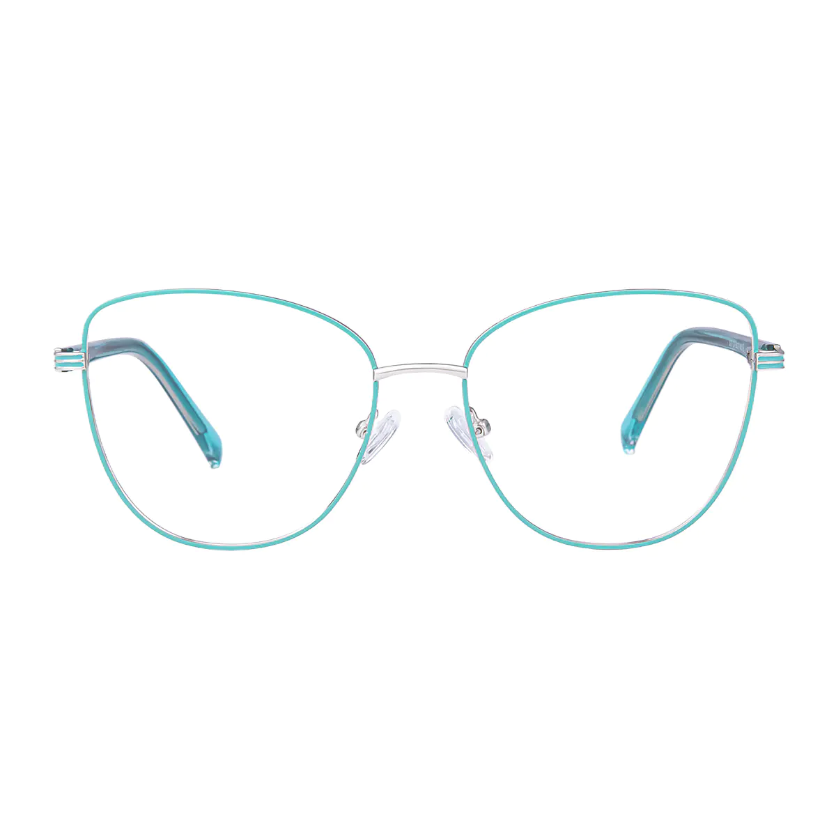 Square Green/Silver Eyeglasses