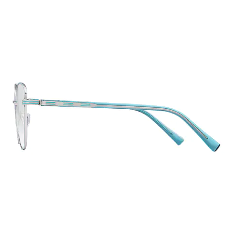 Square Green/Silver Eyeglasses