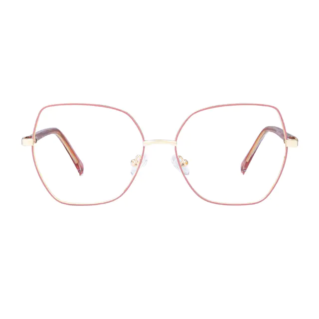 Square Pink Eyeglasses