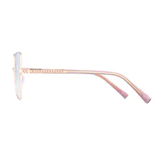 Square Pink Eyeglasses
