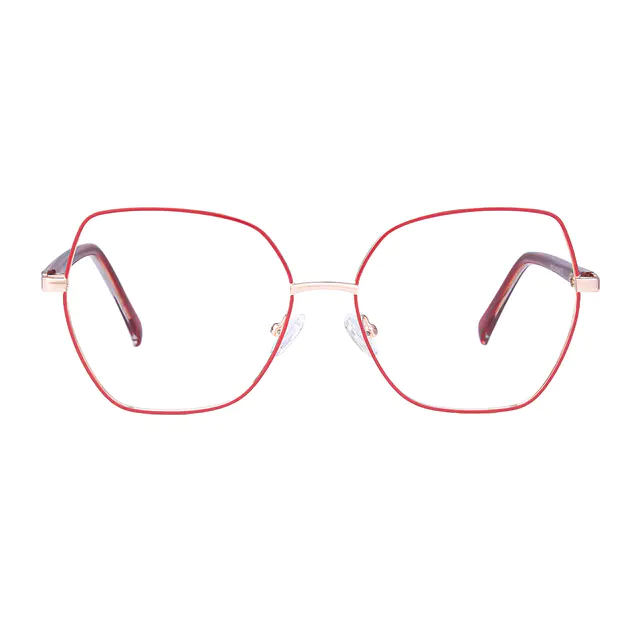 Square Red Eyeglasses