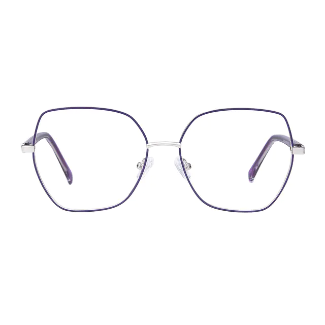 Square Purple Eyeglasses