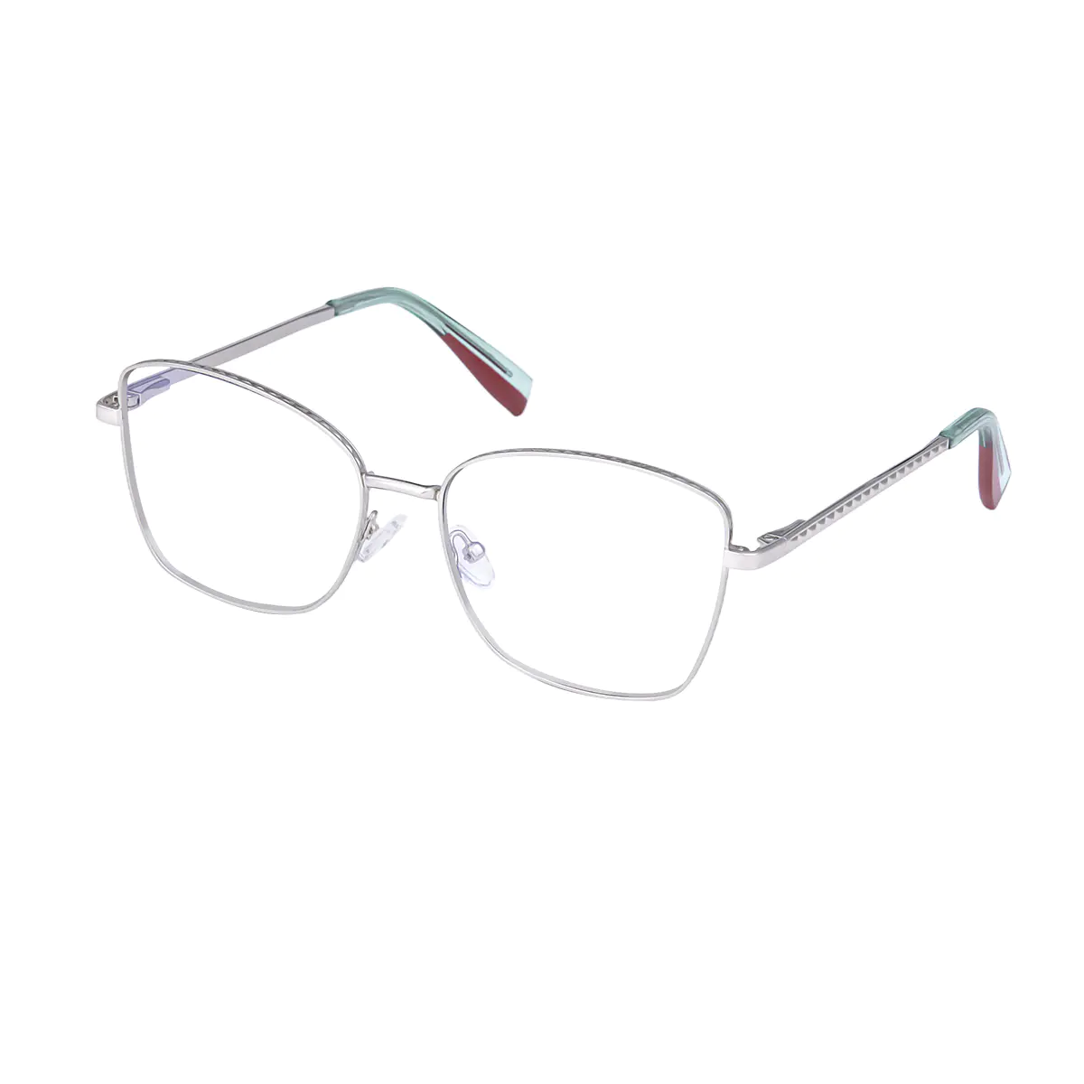 Square Silver Eyeglasses