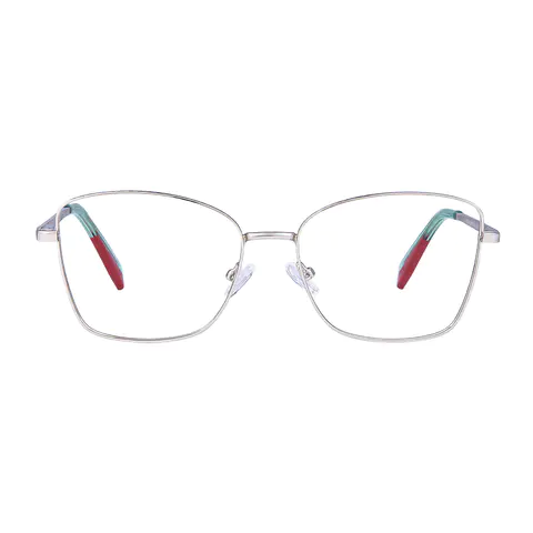 Square Silver Eyeglasses