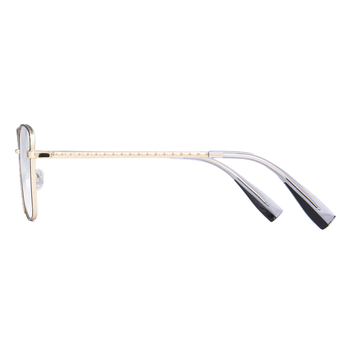 Square Black Gold Eyeglasses
