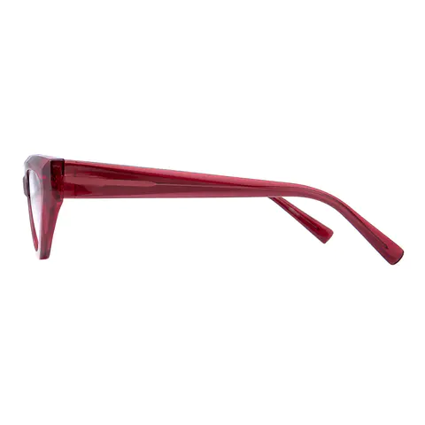 Cat-eye Transparent Red Eyeglasses