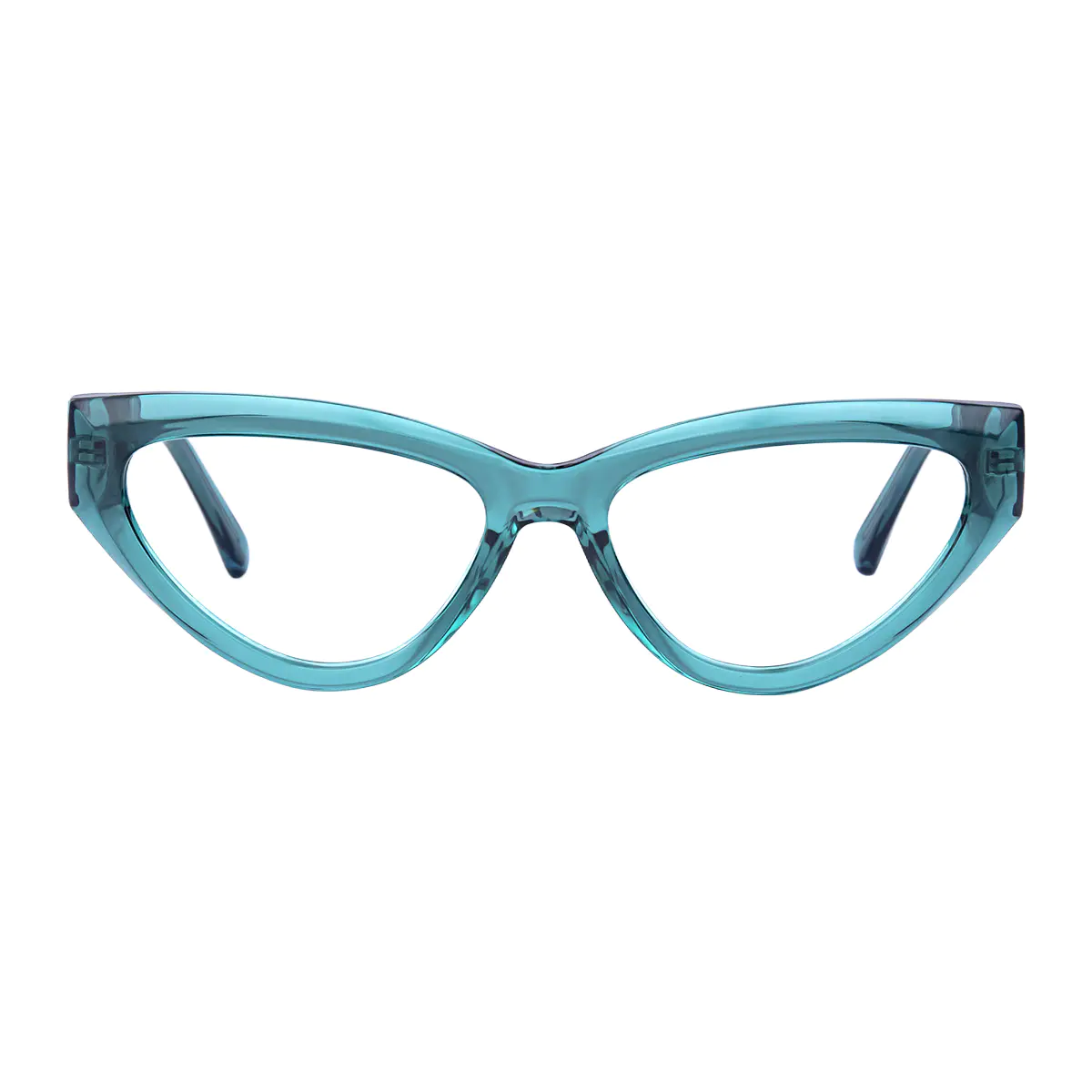 Cat-eye Transparent Green Eyeglasses
