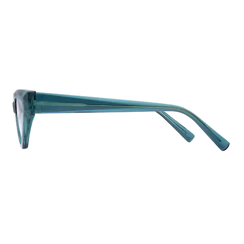 Cat-eye Transparent Green Eyeglasses