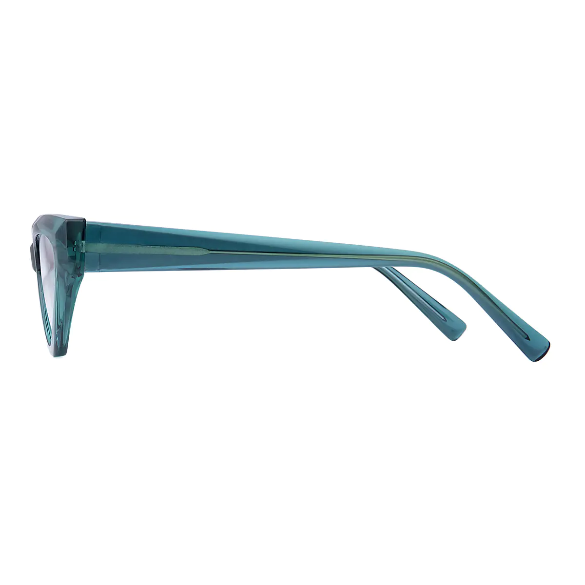 Cat-eye Transparent Green Eyeglasses