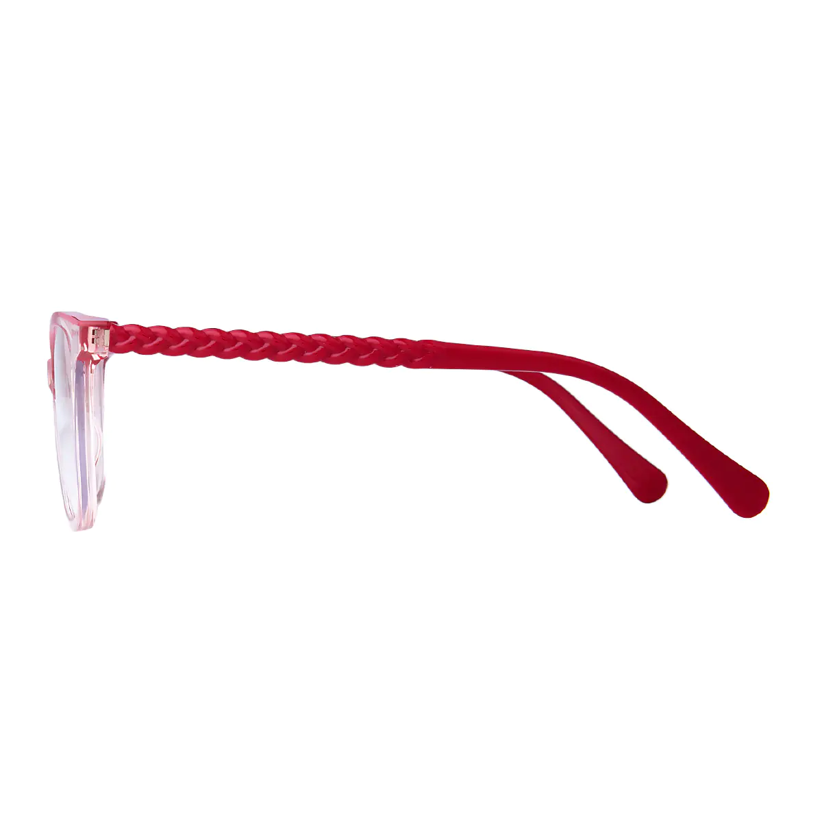 Square Transparent Pink Eyeglasses