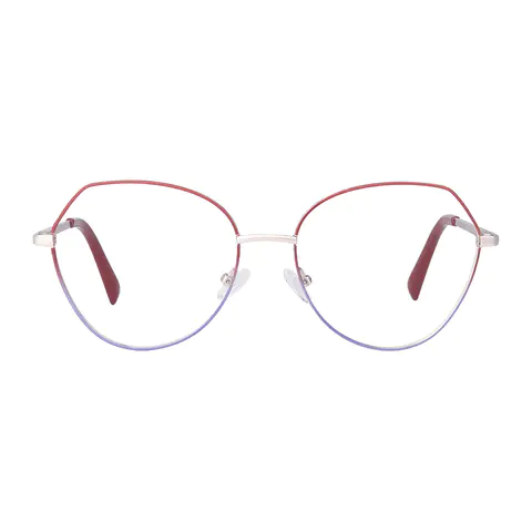 Geometric Red/Blue Eyeglasses