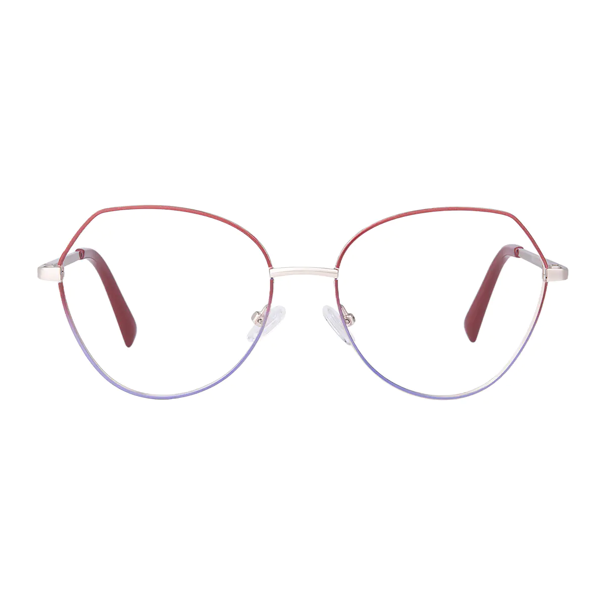 Geometric Red/Blue Eyeglasses