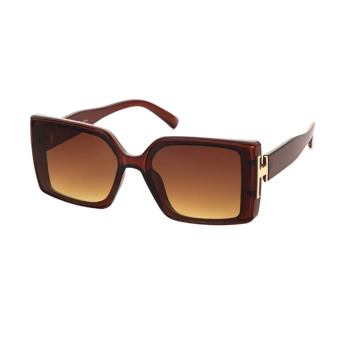 Square Light Brown Sunglasses